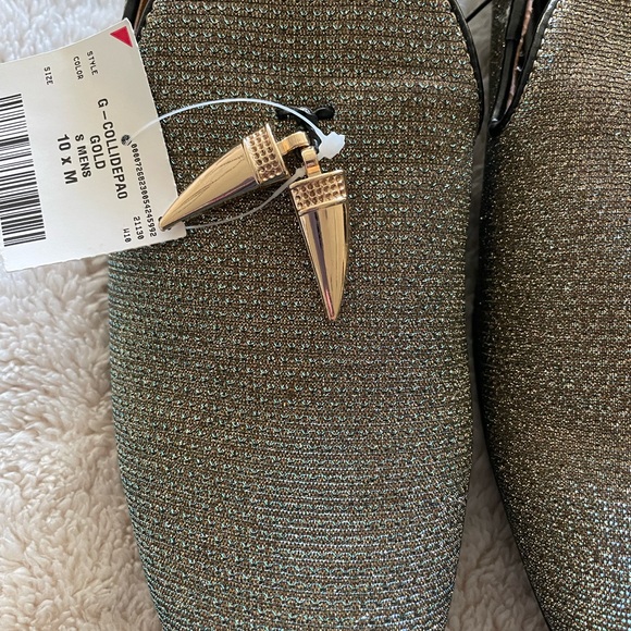 NWT GIORGIO BRUTINI COLLIDE GOLD SMOKER MEN’S FASHION SHOE - Picture 4 of 13